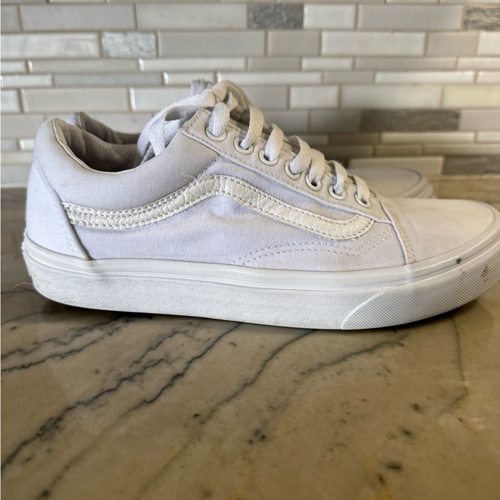 Vans White Canvas Sneakers